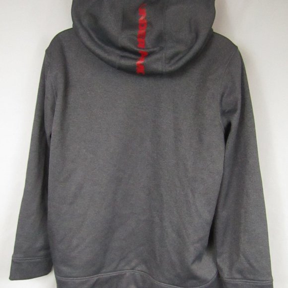 Under Armour | Youth Extra Large | Hoodie | Red & Gray - Picture 2 of 3